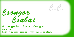 csongor csabai business card